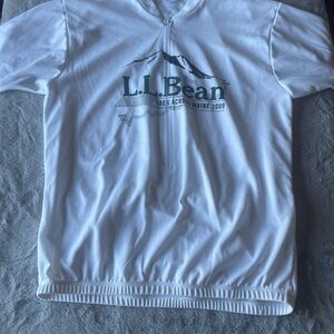 L.L. Bean White Cycling Jersey size Large